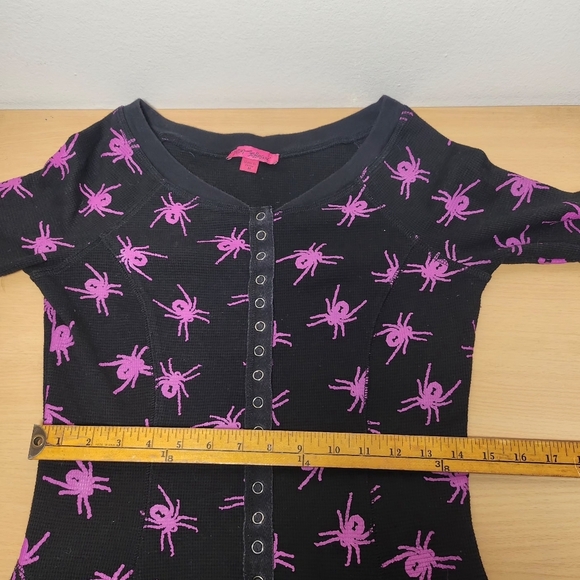 Betsey Johnson 2000s Y2K Witchy Cottagecore Whimsigoth Longsleeve Spider Dress M - Picture 6 of 9